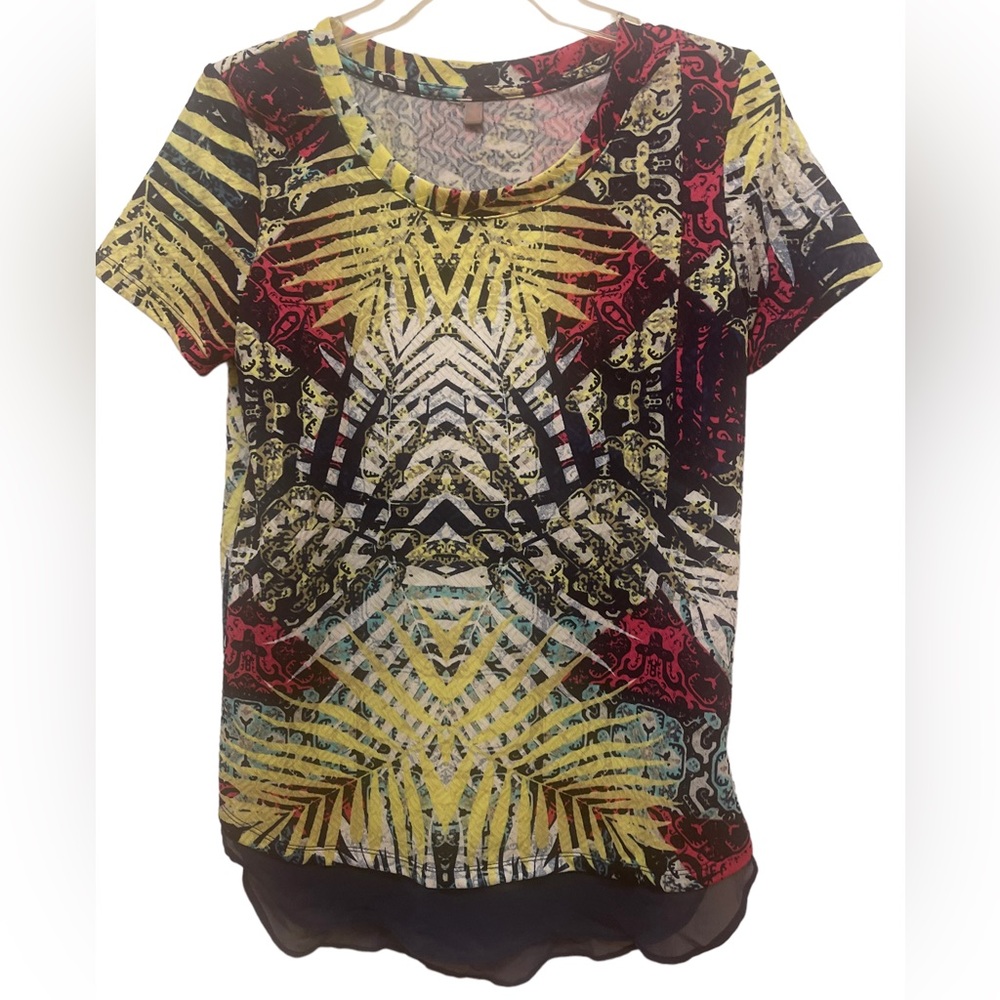 Womens Top Multicolored Festive Size Small NWOT